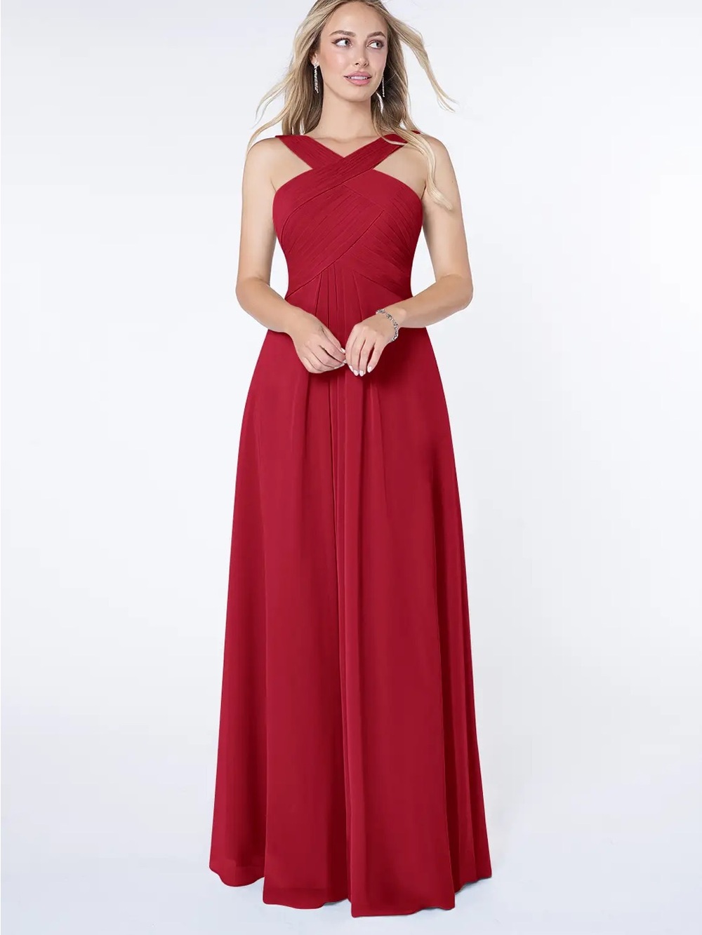 Azazie Kaleigh Bridesmaid Dress in Rust